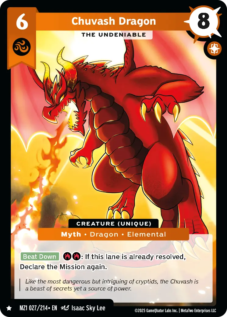 Chuvash Dragon - The Undeniable - MZ1-027 - MetaZoo Base Set