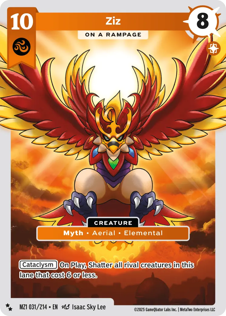 Ziz - On a Rampage - MZ1-031 - MetaZoo Base Set
