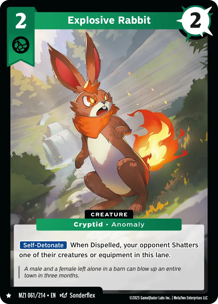 Explosive Rabbit - MZ1-061 - MetaZoo Base Set