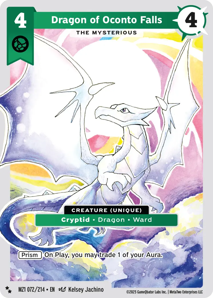 Dragon of Oconto Falls - The Mysterious - MZ1-072 - MetaZoo Base Set