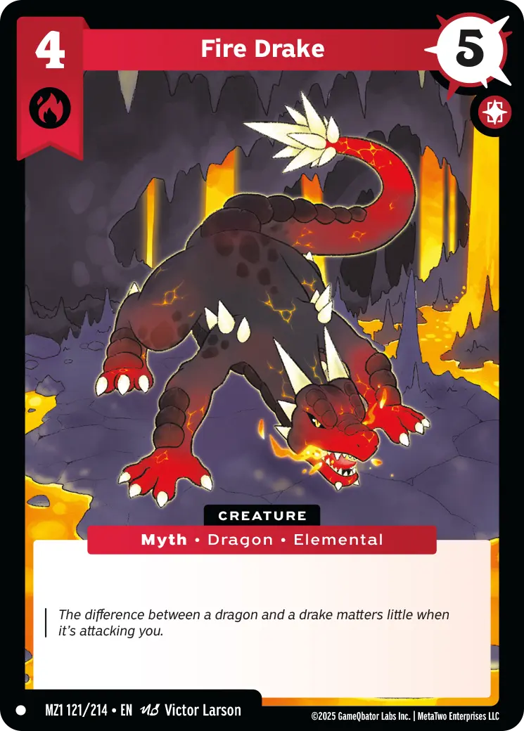 Fire Drake - MZ1-121 - MetaZoo Base Set