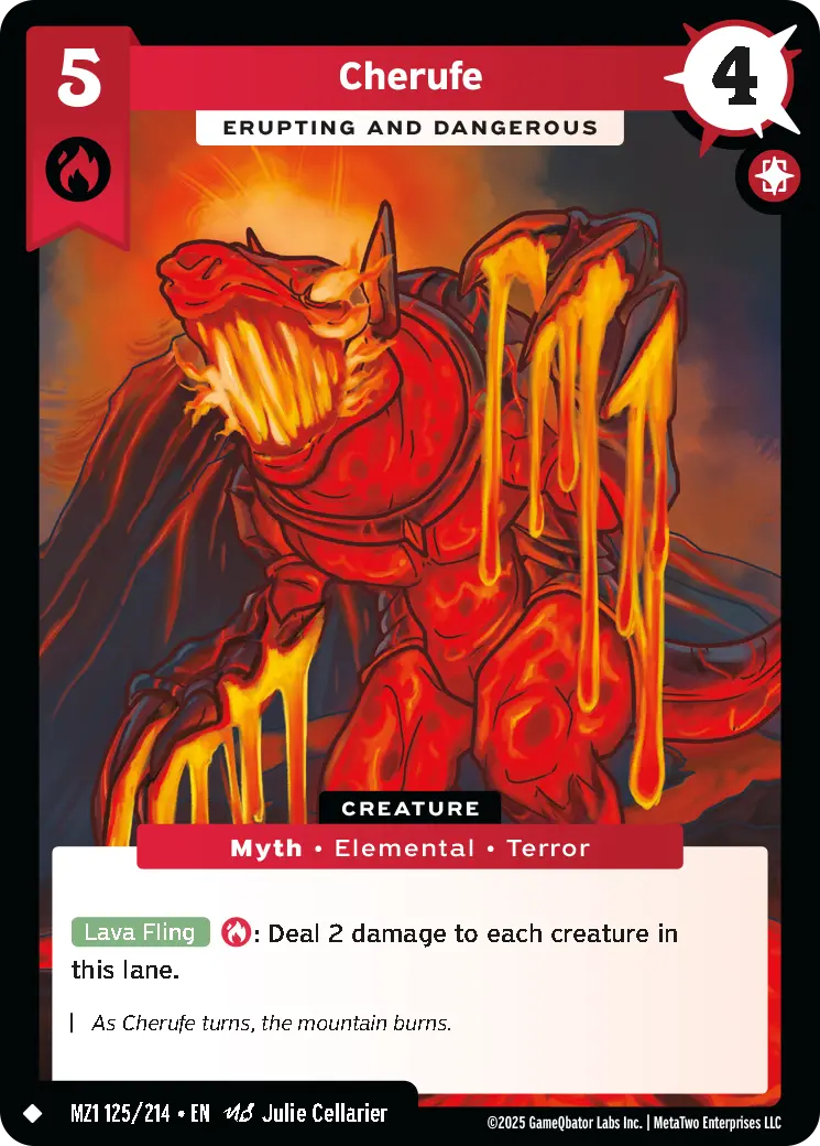 Cherufe - Erupting and Dangerous - MZ1-125 - MetaZoo Base Set