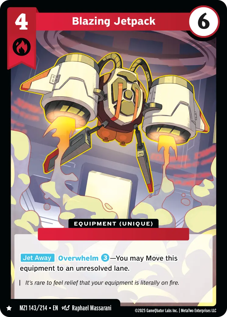 Blazing Jetpack - MZ1-143 - MetaZoo Base Set