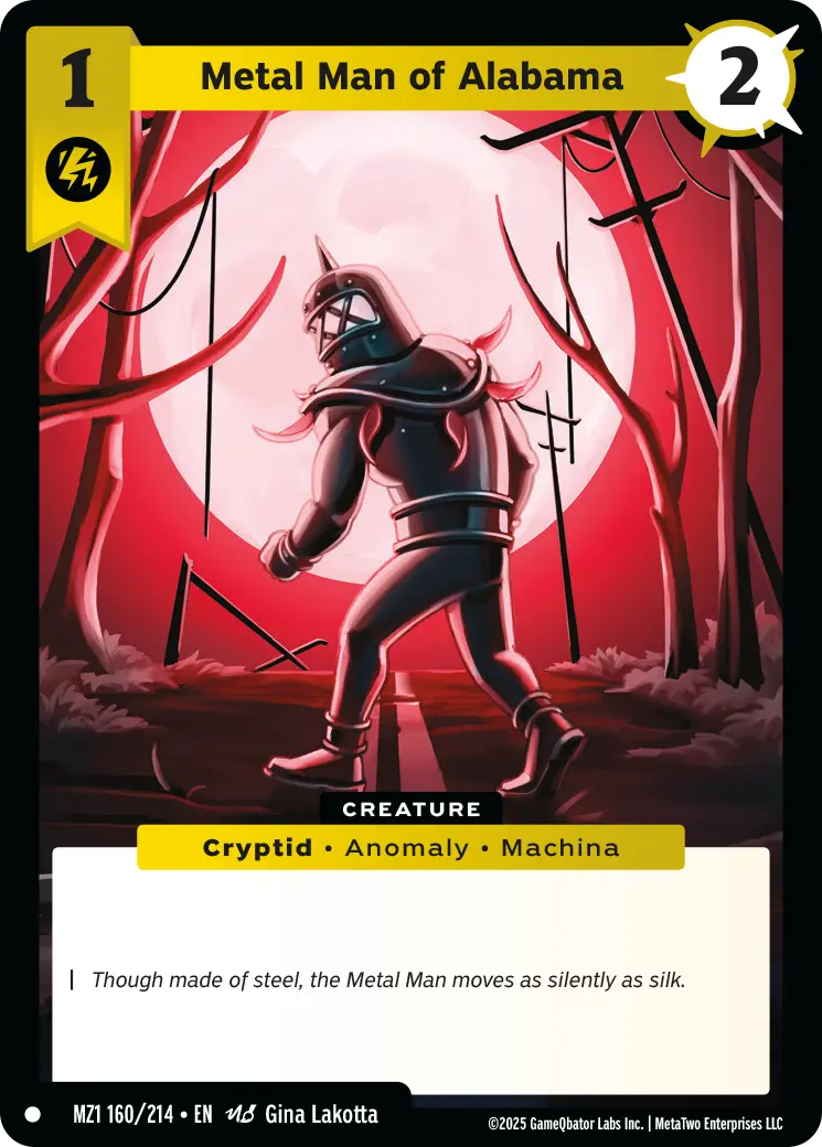 Metal Man of Alabama - MZ1-160 - MetaZoo Base Set