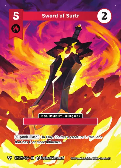 Sword of Surtr - MZ1-229 - MetaZoo Base Set