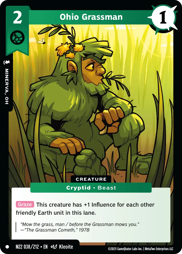 Ohio Grassman - MZ2-038 - MetaZoo Torrential Tides