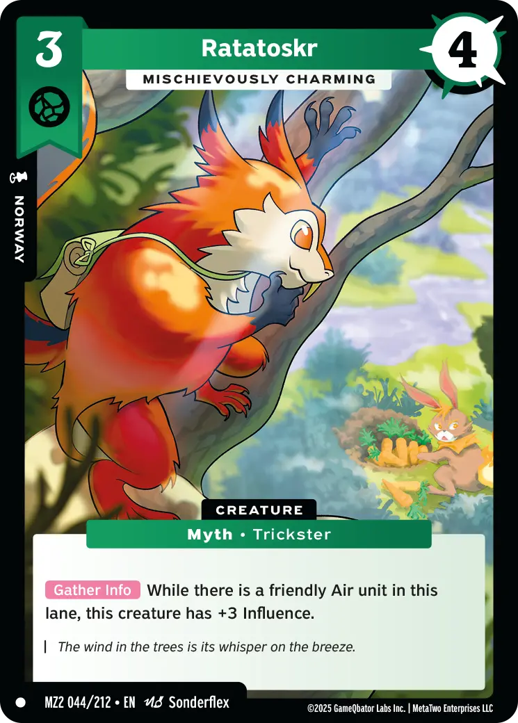 Ratatoskr - Mischievously Charming - MZ2-044 - MetaZoo Torrential Tides