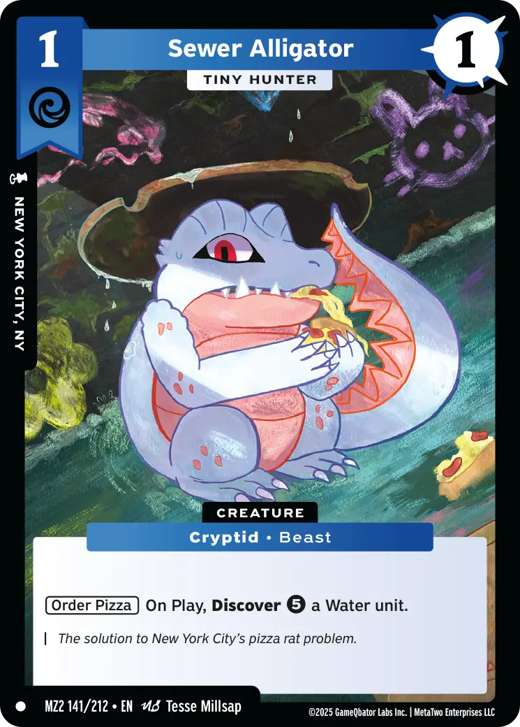 Sewer Alligator - Tiny Hunter - MZ2-141 - MetaZoo Torrential Tides
