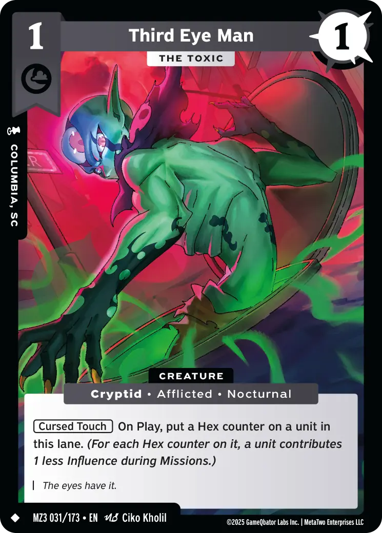 Third Eye Man - The Toxic - MZ3-031 - MetaZoo Secret Shadows