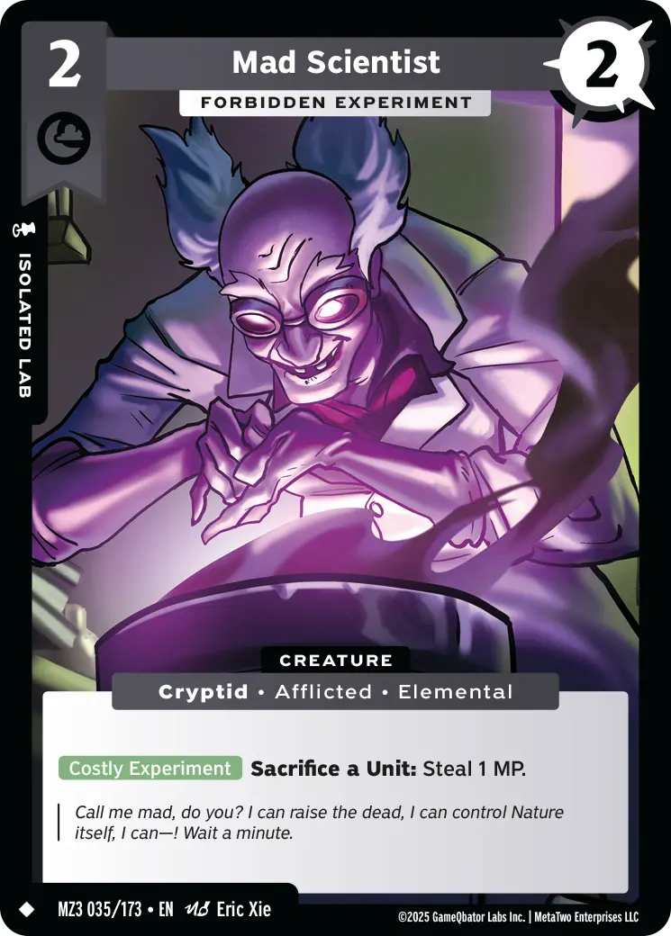 Mad Scientist - Forbidden Experiment - MZ3-035 - MetaZoo Secret Shadows