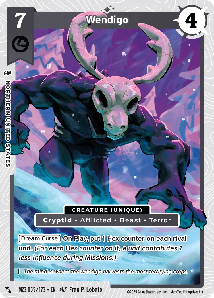Wendigo - MZ3-055 - MetaZoo Secret Shadows