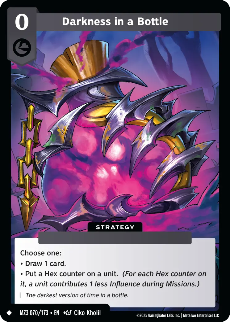 Darkness in a Bottle - MZ3-070 - MetaZoo Secret Shadows