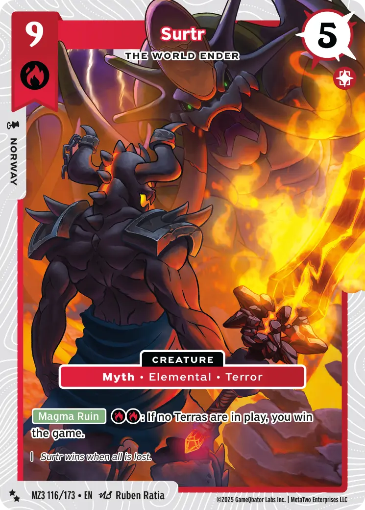 Surtr - The World Ender - MZ3-116 - MetaZoo Secret Shadows