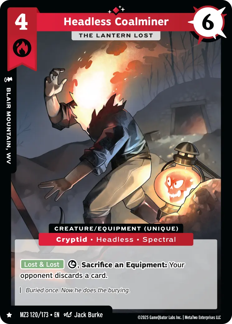 Headless Coalminder - the Lantern Lost - MZ3-120 - MetaZoo Secret Shadows