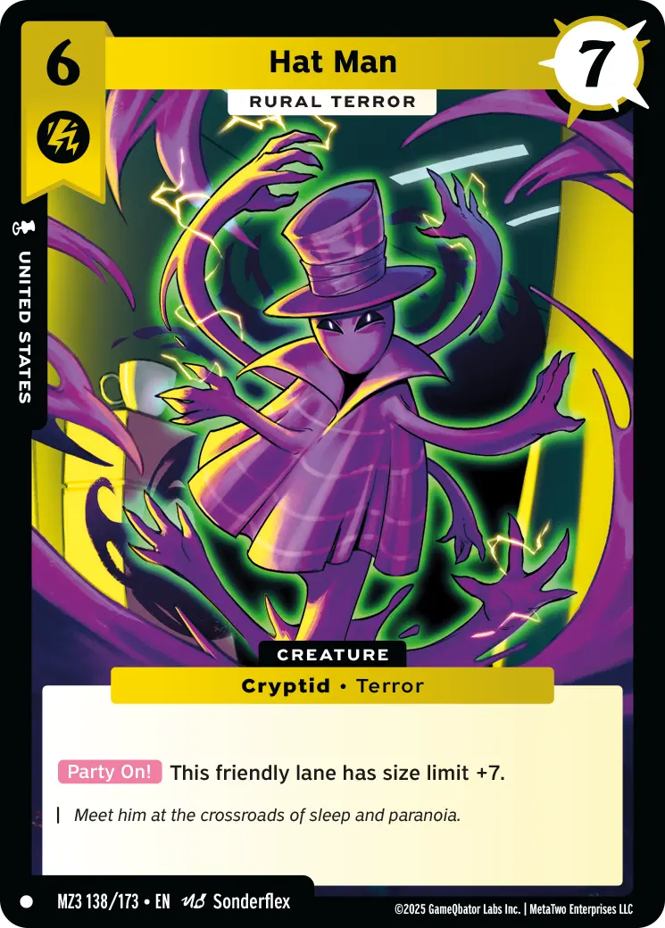 Hat Man - Rural Terror - MZ3-138 - MetaZoo Secret Shadows