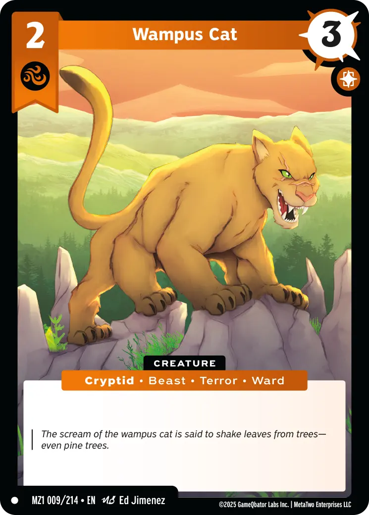 Wampus Cat - MZ1-009 - MetaZoo Base Set
