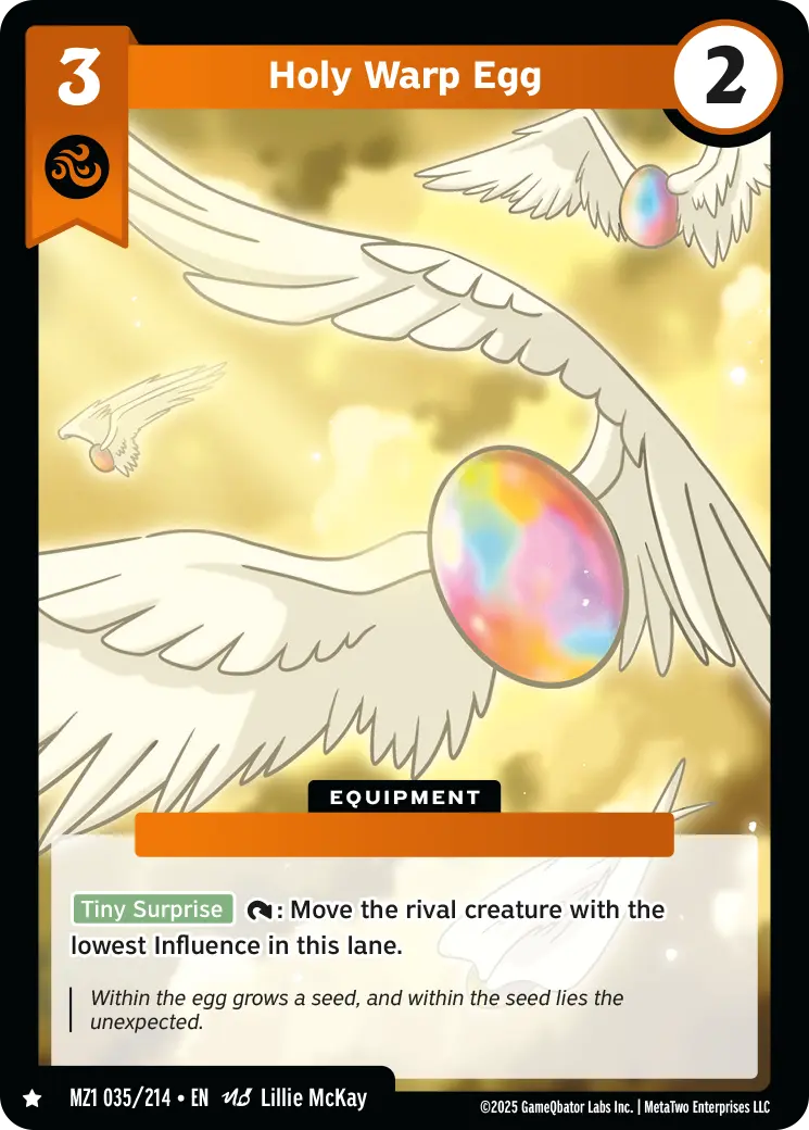 Holy Warp Egg - MZ1-035 - MetaZoo Base Set