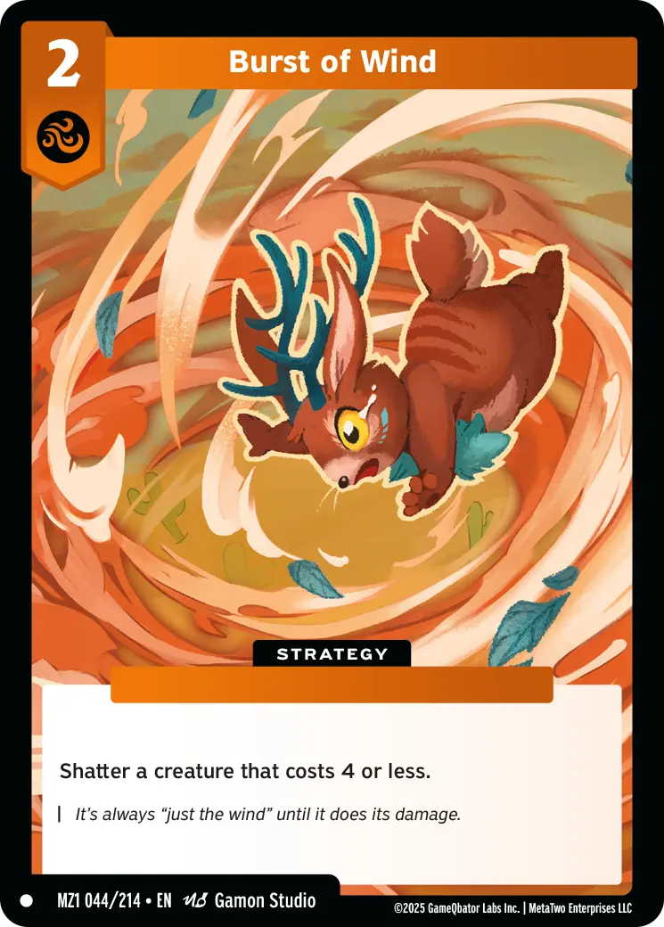 Burst of Wind - MZ1-044 - MetaZoo Base Set