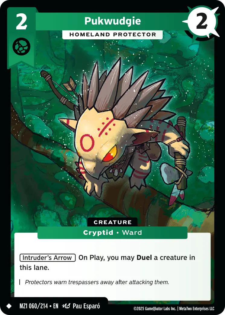 Pukwudgie - Homeland Defender - MZ1-060 - MetaZoo Base Set