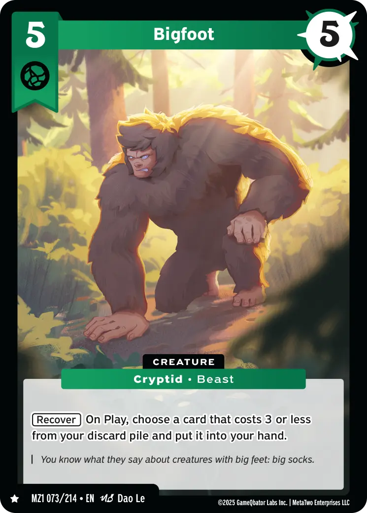 Bigfoot - MZ1-073 - MetaZoo Base Set