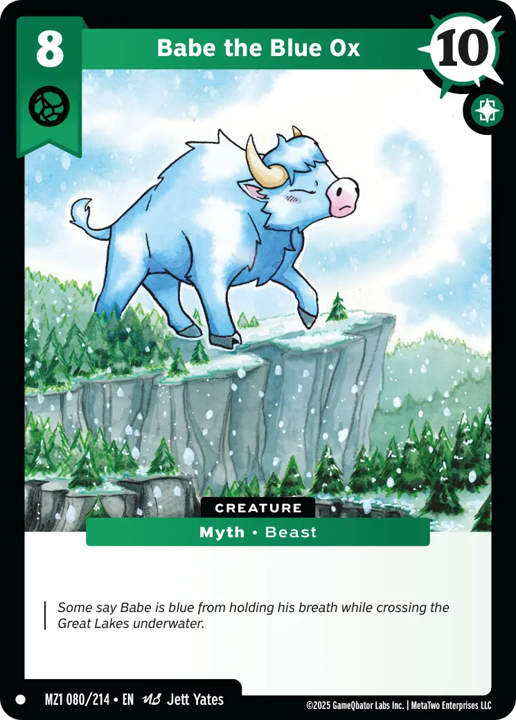 Babe the Blue Ox - MZ1-080 - MetaZoo Base Set