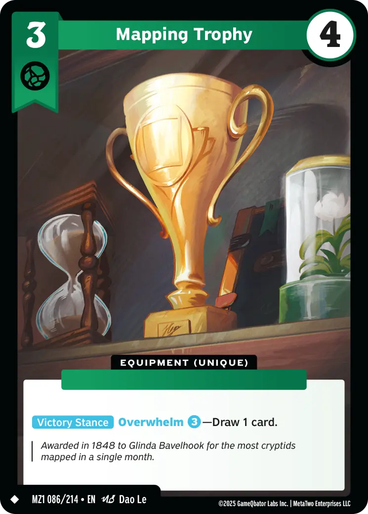 Mapping Trophy - MZ1-086 - MetaZoo Base Set