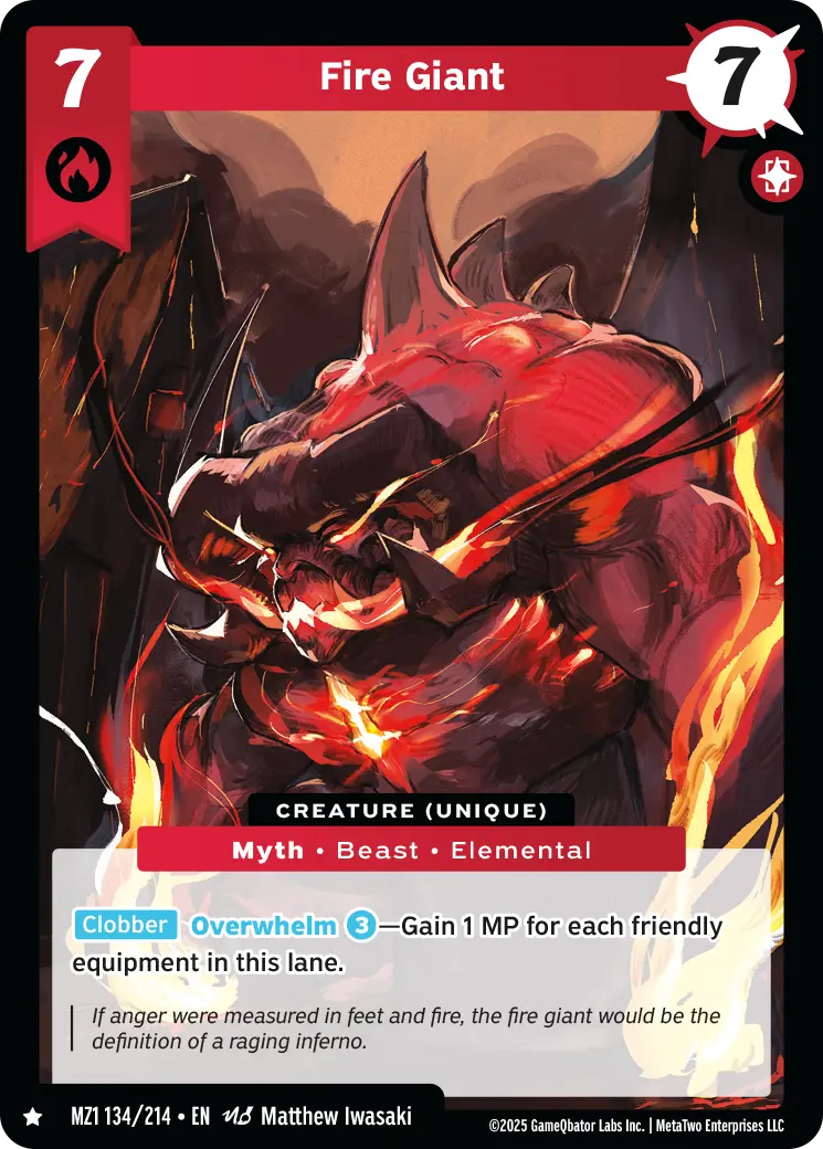 Fire Giant - MZ1-134 - MetaZoo Base Set