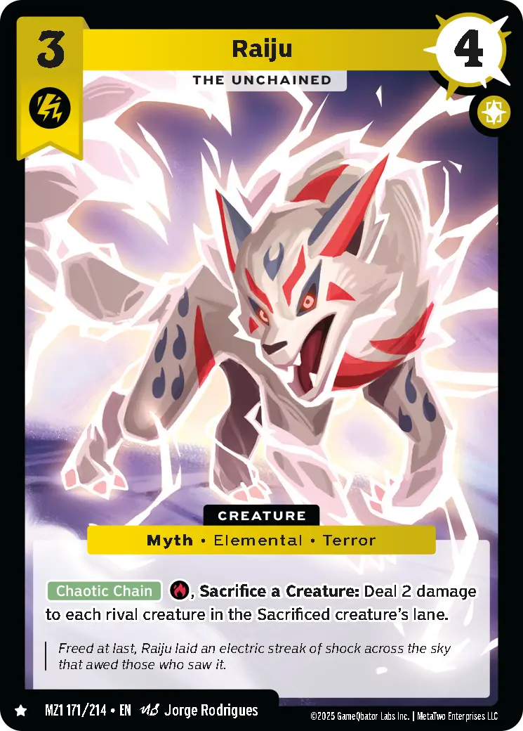 Raiju - The Unchained - MZ1-171 - MetaZoo Base Set
