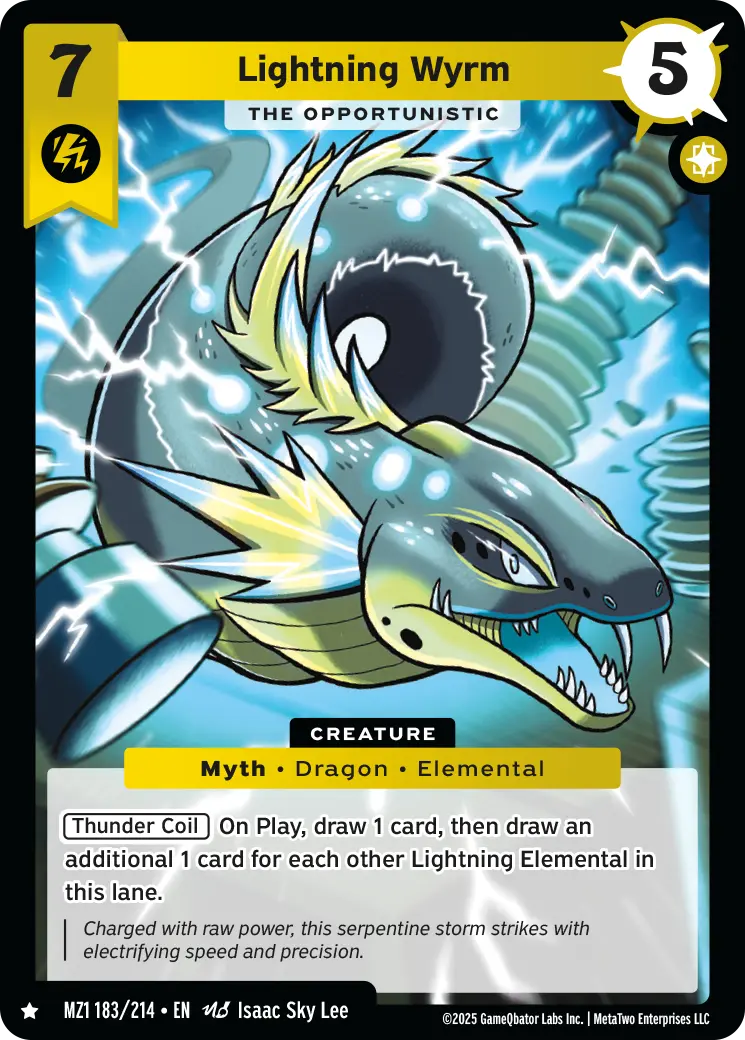 Lightning Wyrm - The Opportunistic - MZ1-183 - MetaZoo Base Set