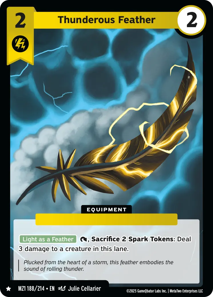 Thunderous Feather - MZ1-188 - MetaZoo Base Set