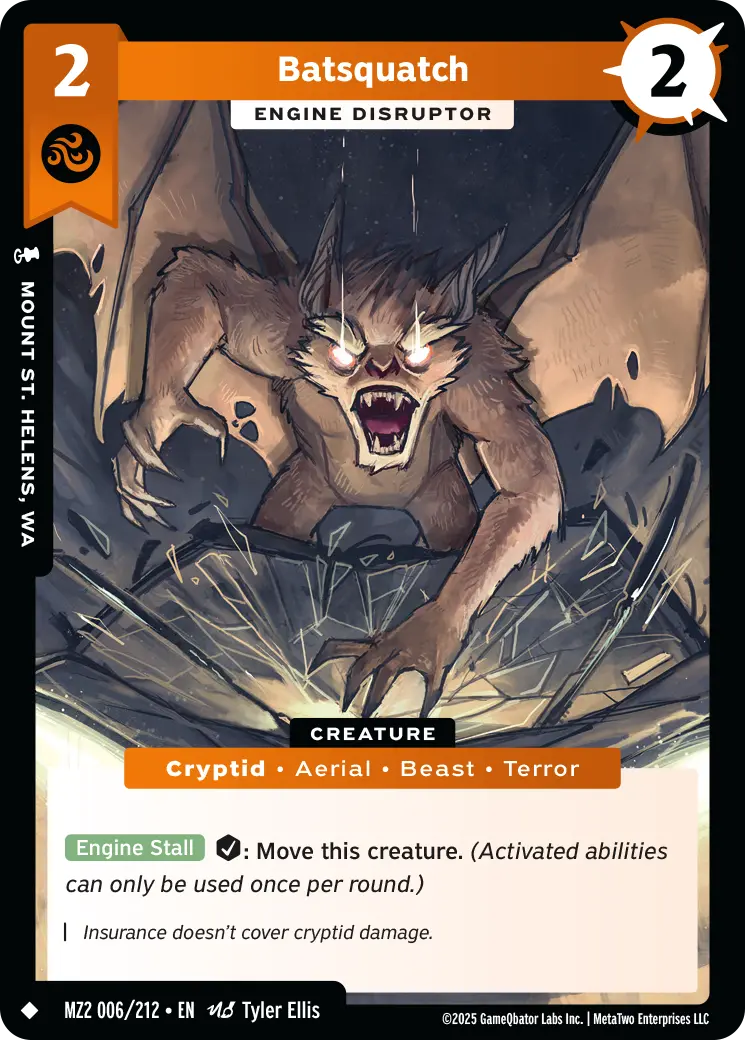 Batsquatch - Engine Disruptor - MZ2-006 - MetaZoo Torrential Tides