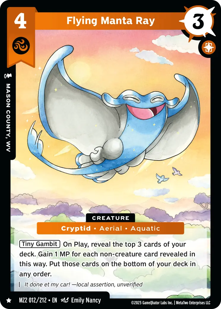 Flying Manta Ray - MZ2-012 - MetaZoo Torrential Tides