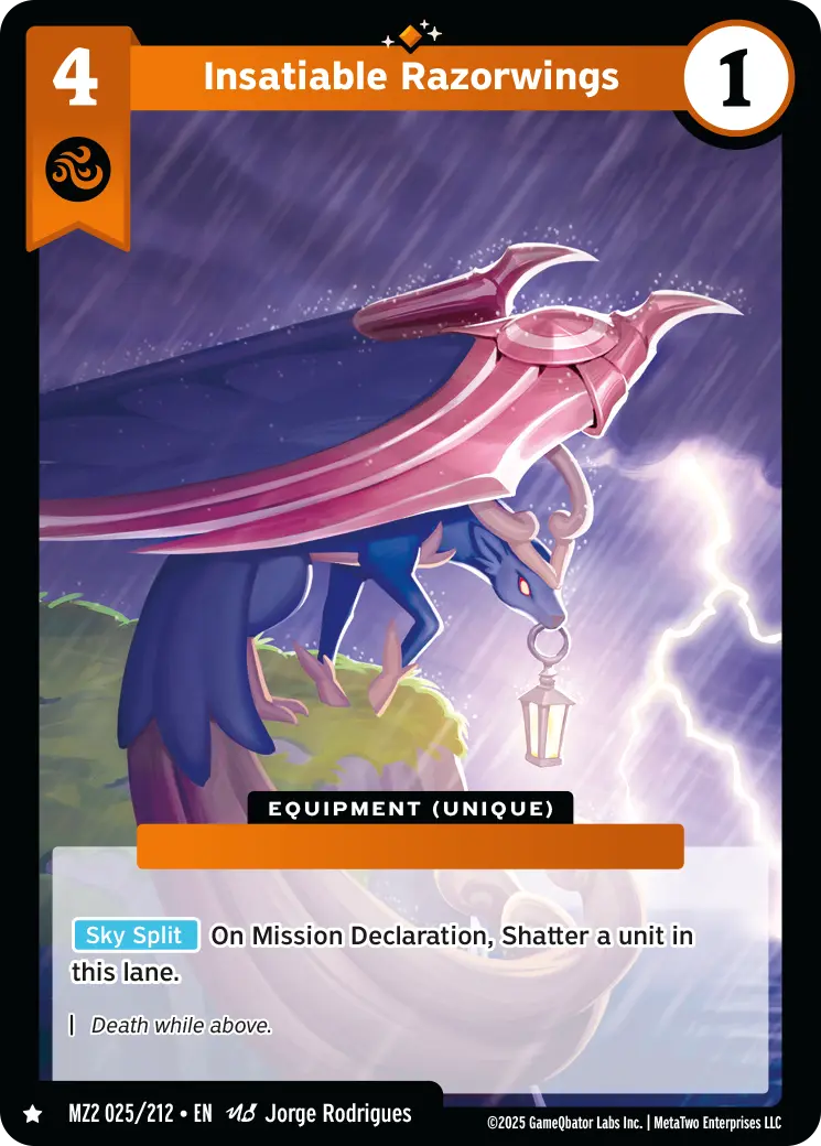 Insatiable Razorwings - MZ2-025 - MetaZoo Torrential Tides