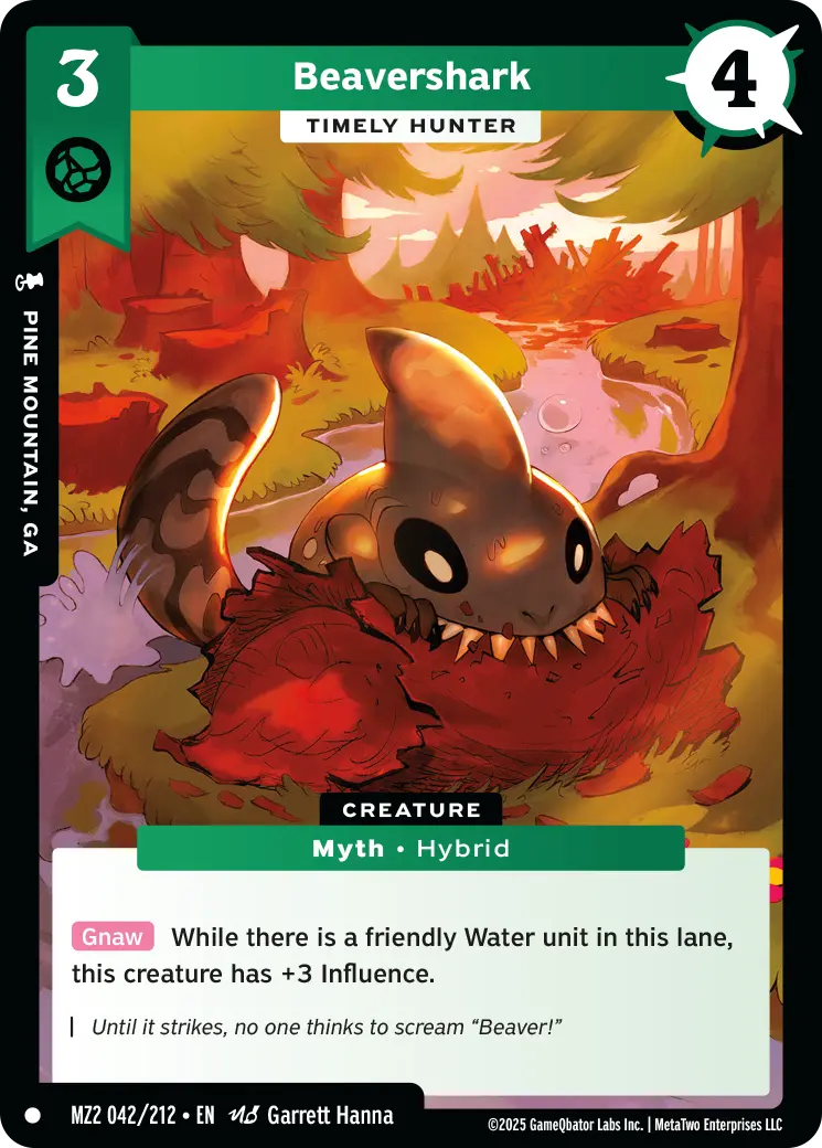 Beavershark - Timely Hunter - MZ2-042 - MetaZoo Torrential Tides