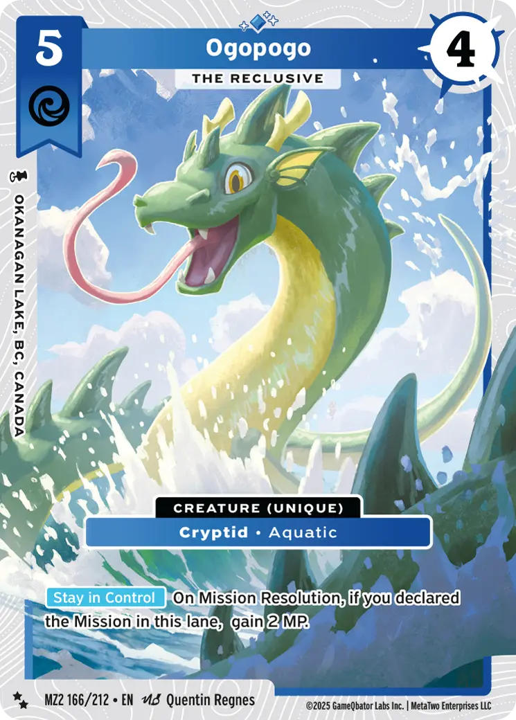 Ogopogo - The Reclusive - MZ2-166 - MetaZoo Torrential Tides
