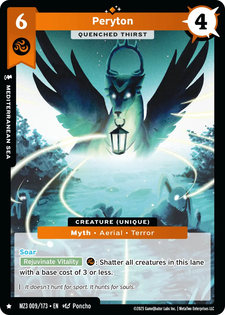 Peryton - Quenched Thirst - MZ3-009 - MetaZoo Secret Shadows