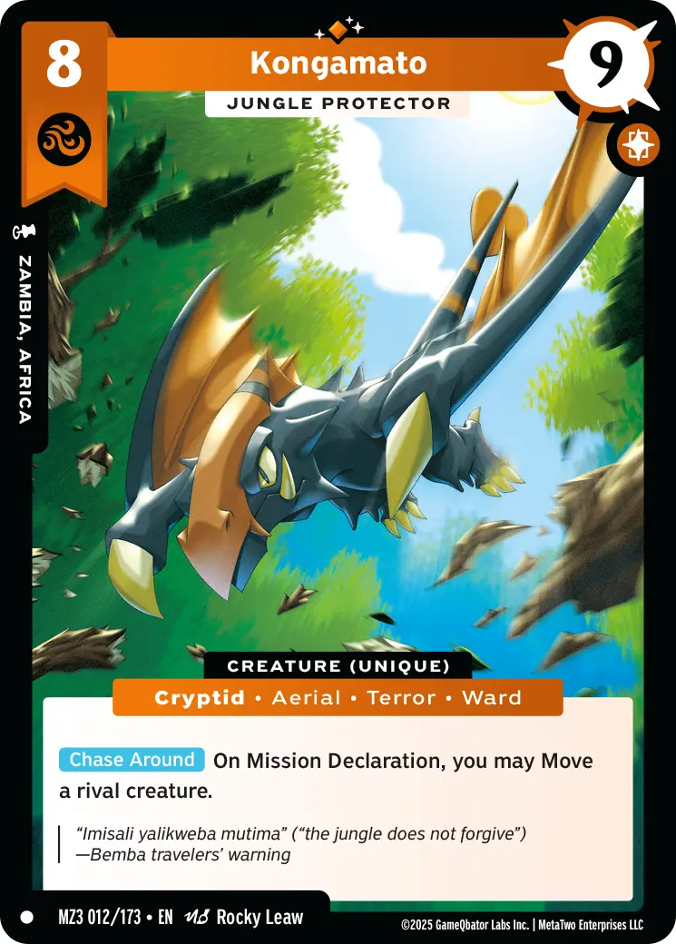 Kongamato - Jungle Protector - MZ3-012 - MetaZoo Secret Shadows