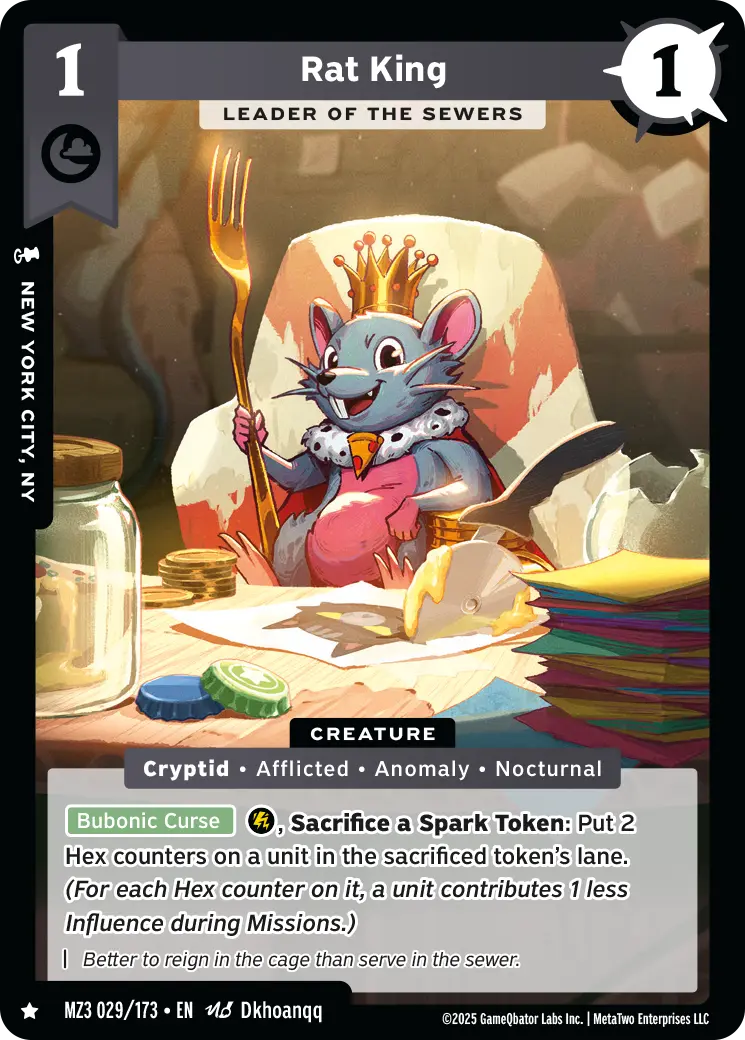 Rat King - Leader of the Sewers - MZ3-029 - MetaZoo Secret Shadows