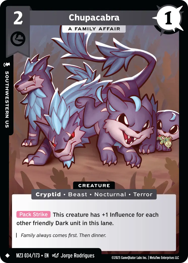 Chupacabra - A Family Affair - MZ3-034 - MetaZoo Secret Shadows