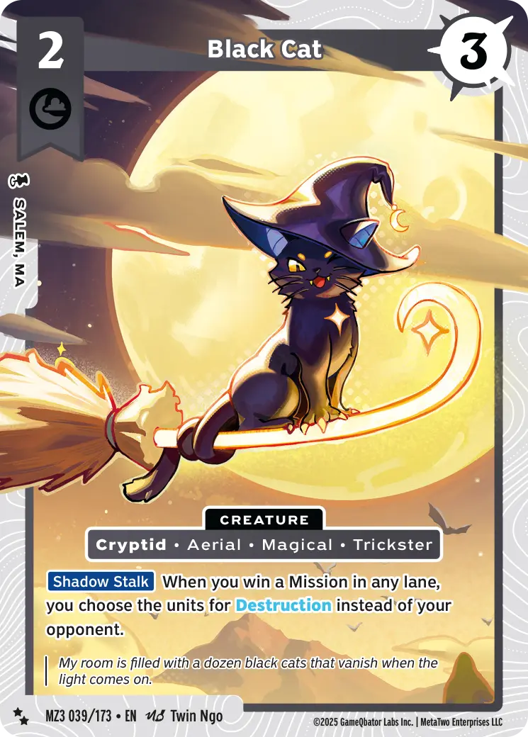 Black Cat - MZ3-039 - MetaZoo Secret Shadows