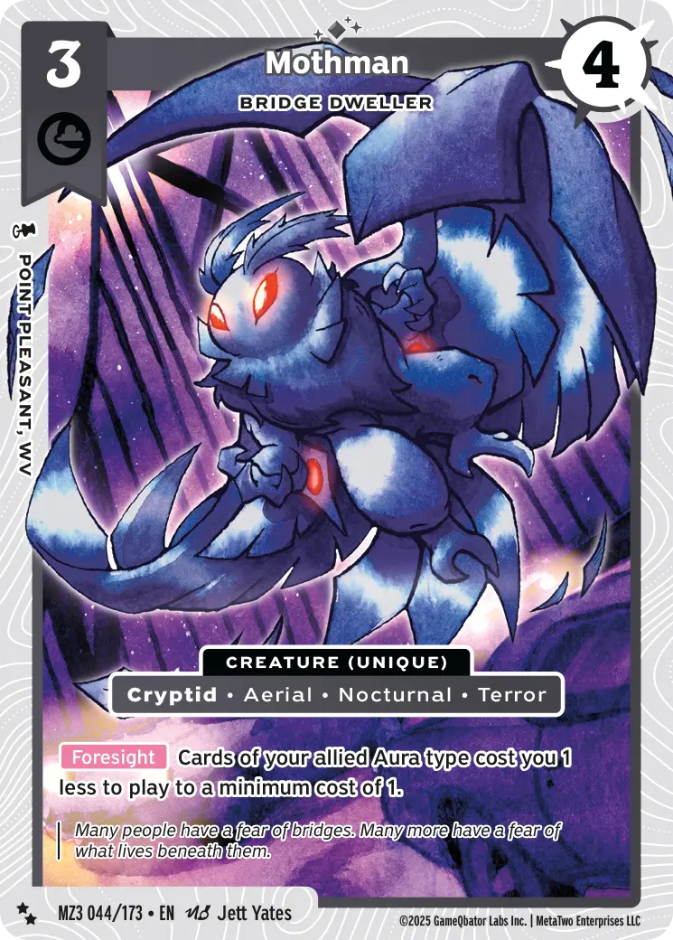Mothman - Bridge Dweller - MZ3-044 - MetaZoo Secret Shadows