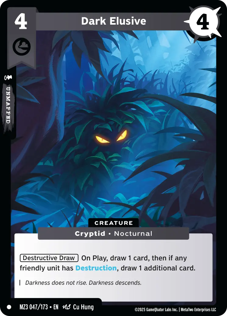 Dark Elusive - MZ3-047 - MetaZoo Secret Shadows