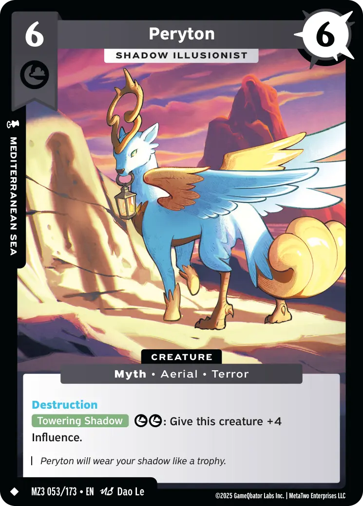 Peryton - Shadow Illusionist - MZ3-053 - MetaZoo Secret Shadows