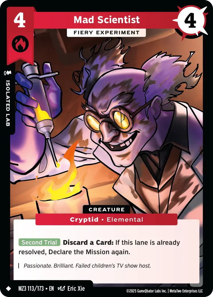Mad Scientist - Fiery Experiment - MZ3-113 - MetaZoo Secret Shadows