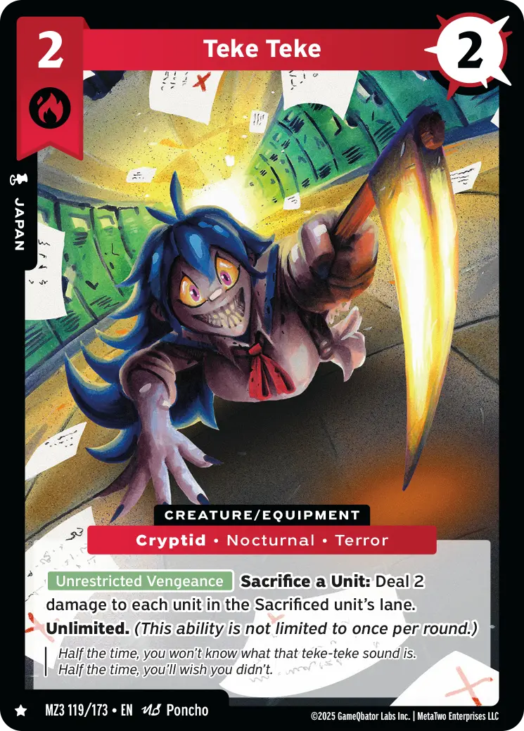 Teke Teke - MZ3-119 - MetaZoo Secret Shadows