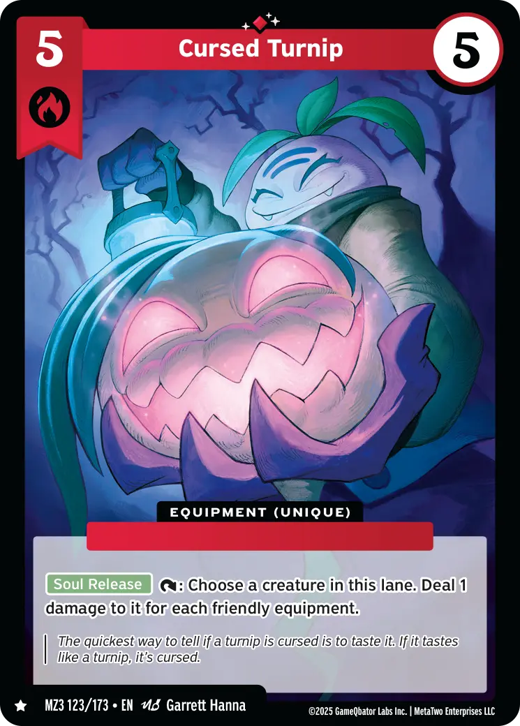 Cursed Turnip - MZ3-123 - MetaZoo Secret Shadows