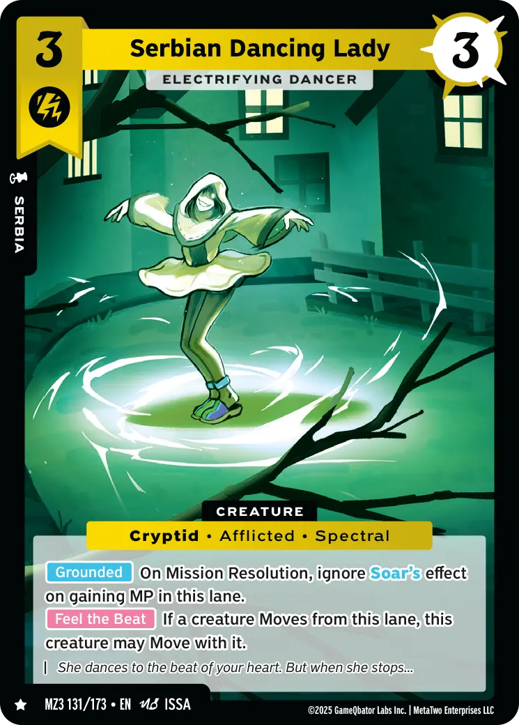 Serbian Dancing Lady - Electrifying Dancer - MZ3-131 - MetaZoo Secret Shadows