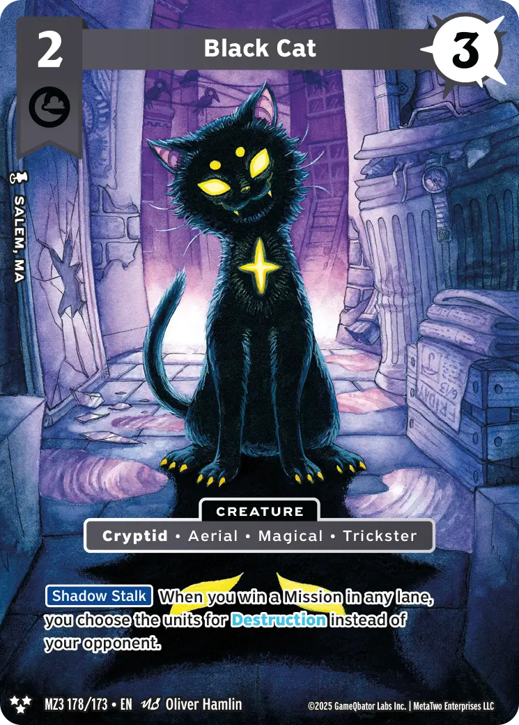 Black Cat - MZ3-178 - MetaZoo Secret Shadows
