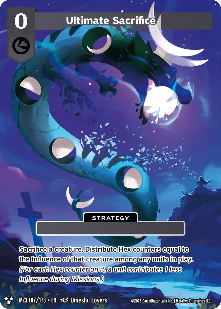 Ultimate Sacrifice - MZ3-187 - MetaZoo Secret Shadows