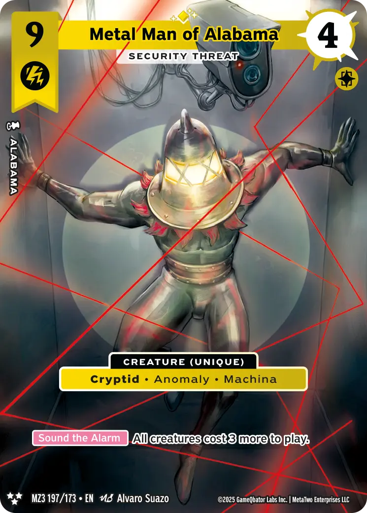 Metal Man of Alabama - Security Threat - MZ3-197 - MetaZoo Secret Shadows